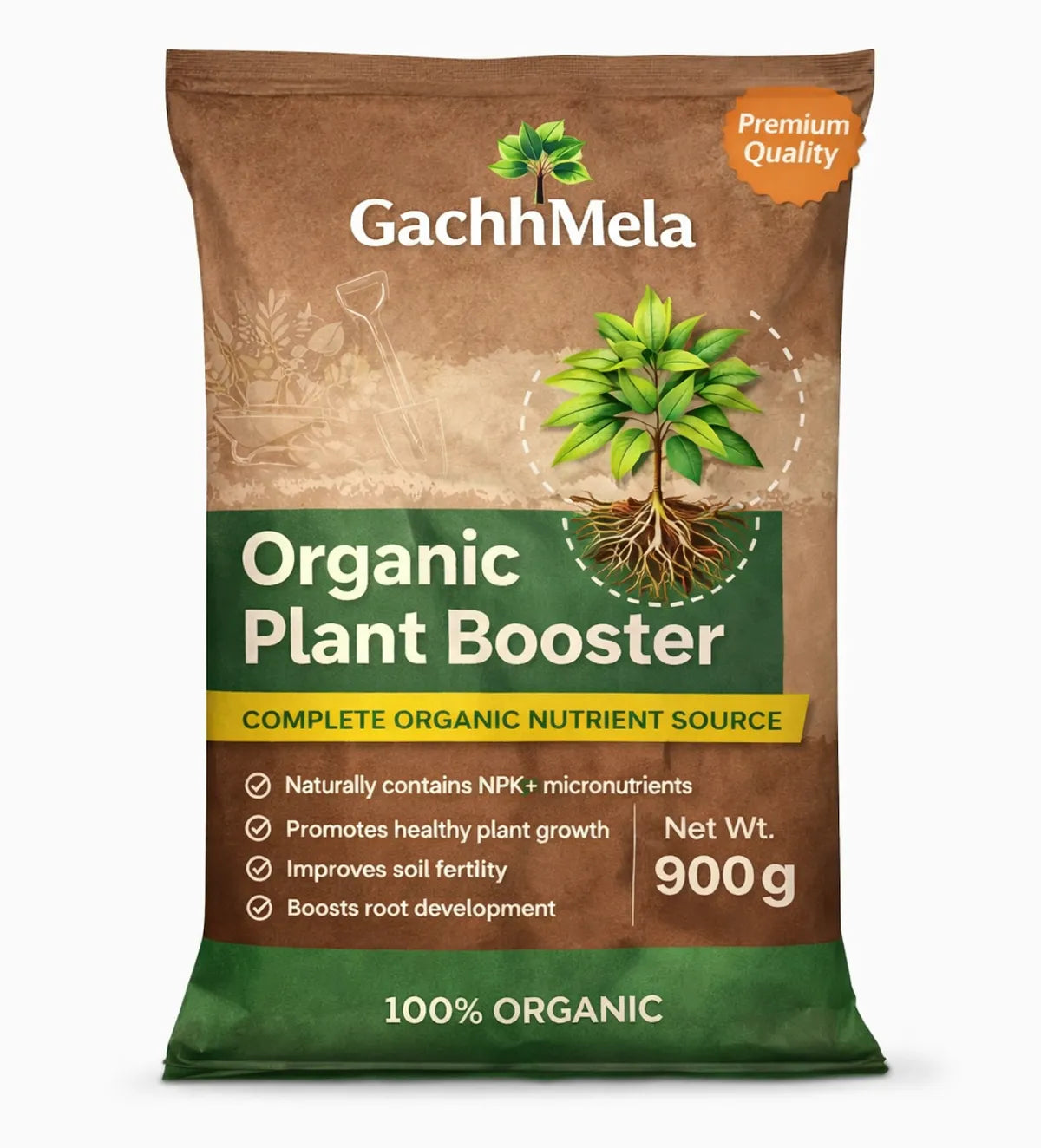 GachhMela Organic Plant Booster Fertilizer for All Plants | 100% Natural Soil Nutrient | Fast Root & Plant Growth Booster