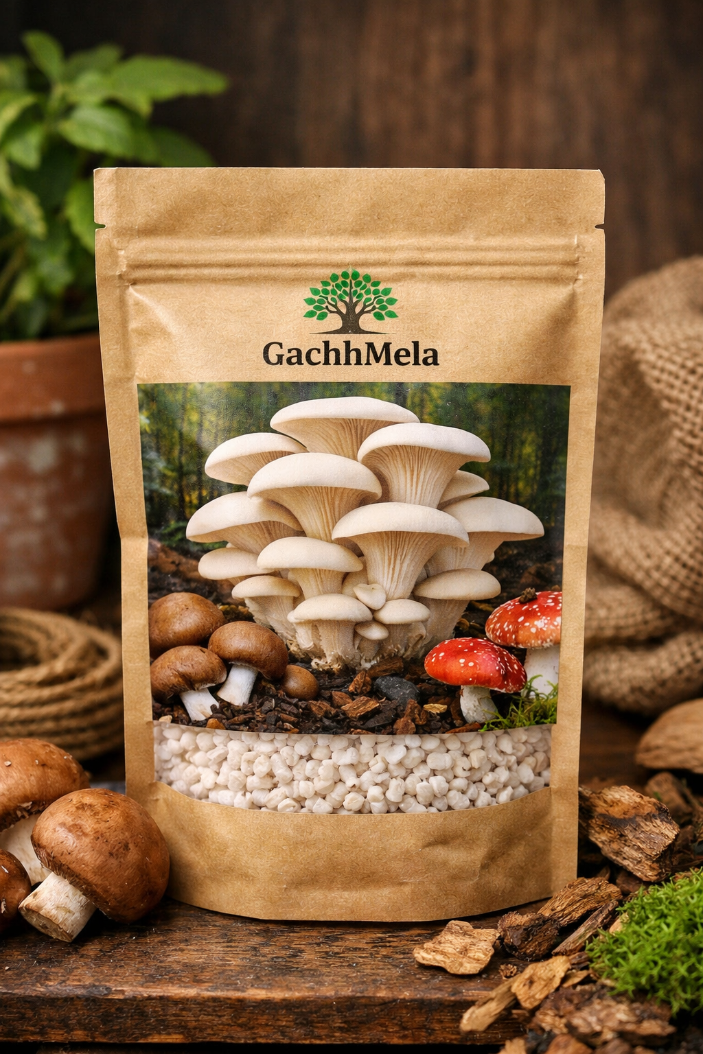 Premium Oyster Mushroom Seeds (Spawn) – Fresh & High Yield | GachhMela